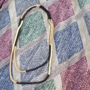 Elegant Black and Gold Necklace